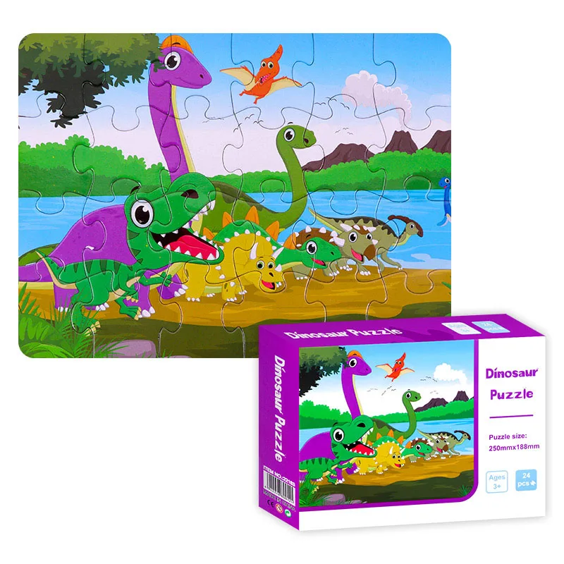 8 Style Animals Paper Jigsaw Puzzles Educational Puzzle For Children Kids Toys Brain Training Games Toys For Children Baby Gift - Цвет: 07