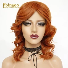 Ebingoo Tinker колокольчик синтетический парик для косплея медный красный короткий кудрявый высокотемпературный волоконный парик для женщин 14 дюймов