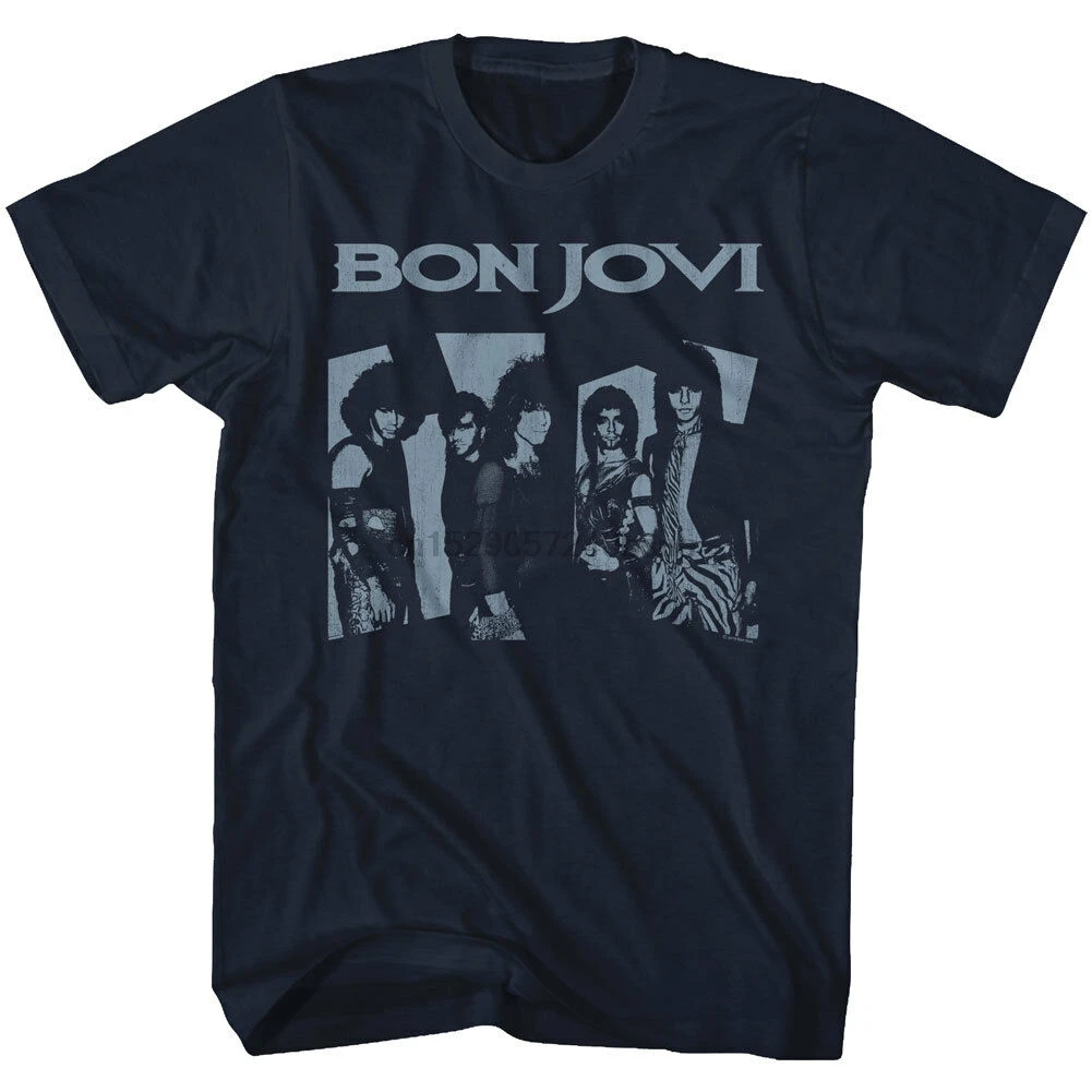 

Bon Jovi Band Group Picture Adult T-Shirt Rock Music Hip Hop Novelty T Shirts MenBrand Clothing top tee