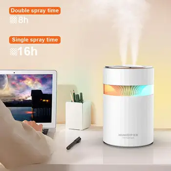 

Multicolor LED Mist Humidifier with Night Light USB Super Quiet Desktop Humidifier 900ml USB Home Winter Humidifier
