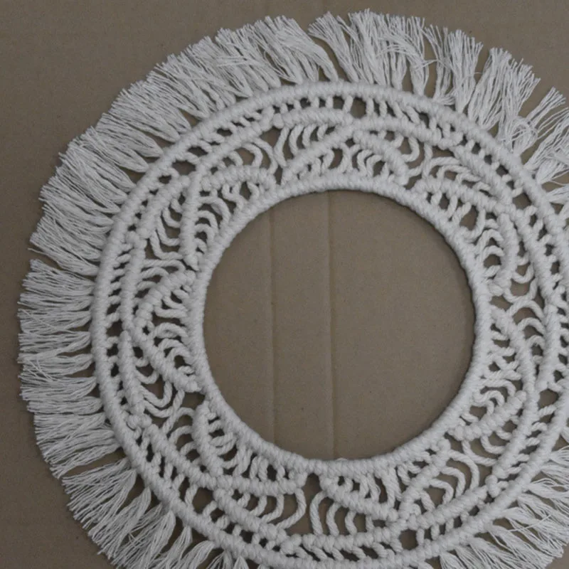 Tenture Murale En Macramé Tissée à La Main En Corde De Coton Bohème