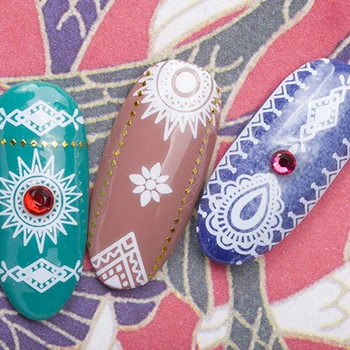 

1PC Silver White Moon Stars Lace Design Water Transfer Sticker Nail Art Decals DIY Fashion Wraps Tips Manicure Tools