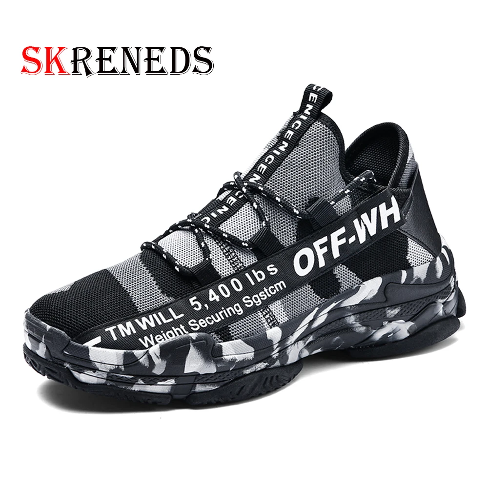 

SKRENEDSCamouflage white Fashion Men Running Women's Breathable Sneakers Male CasualComfortable Jogging Shoes Sports Shoes Men