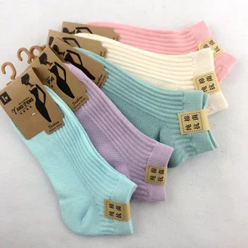 

5 Pairs Cotton Double Knitted Ladies Boat Socks Women Mesh Sports Breathable Sweat-absorbent Stealth Socks Female 2020 Spring