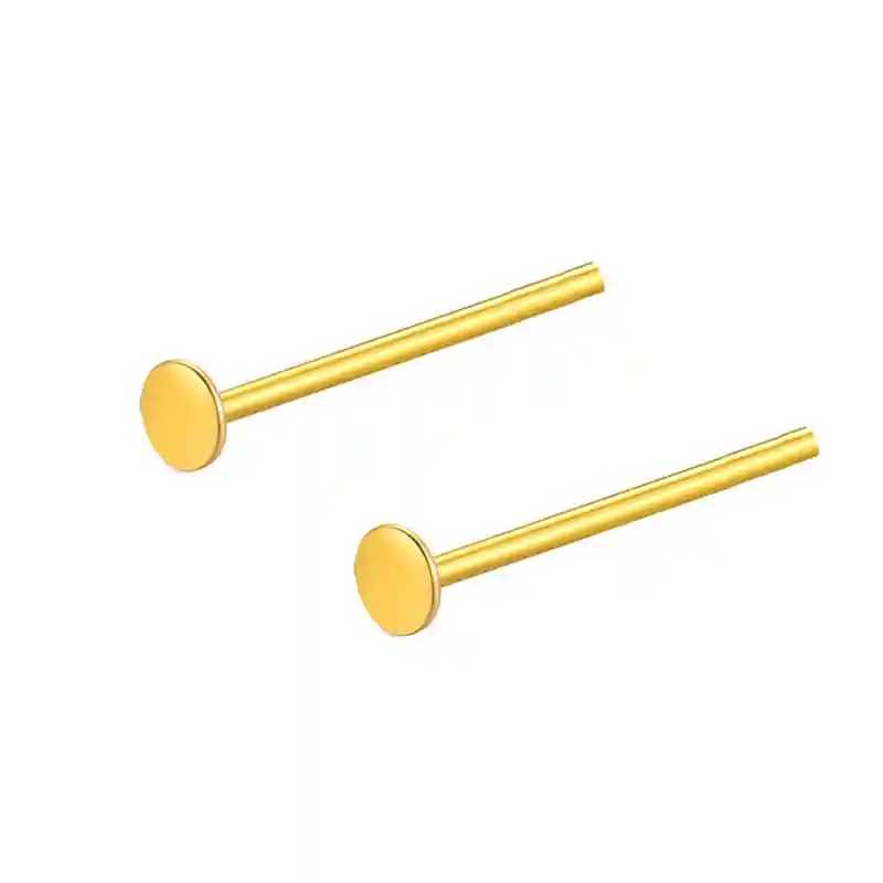 gold Корейские серьги-гвоздики, 925 Стерлинговое Серебро, высокое качество, круглые серьги для женщин, женщин, мужчин, милые золотые ювелирные изделия, вечерние, подарок - Окраска металла: gold