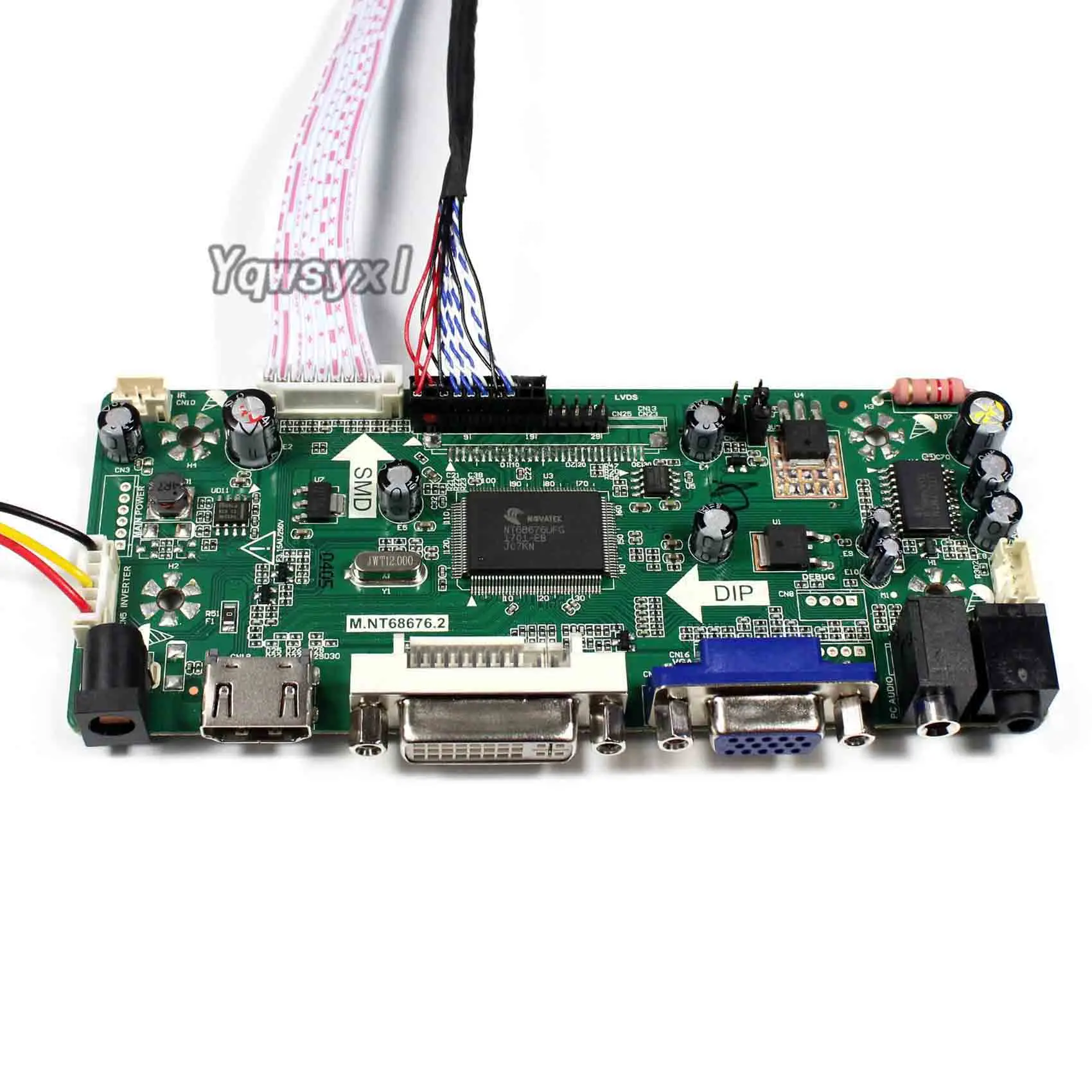 Hdmi + Dvi Controlador de Tela Kit para M170eg01 Yqwsyxl Lcd Led Placa Motorista V.7 M170eg01 V.9 Vga - Imagem 3