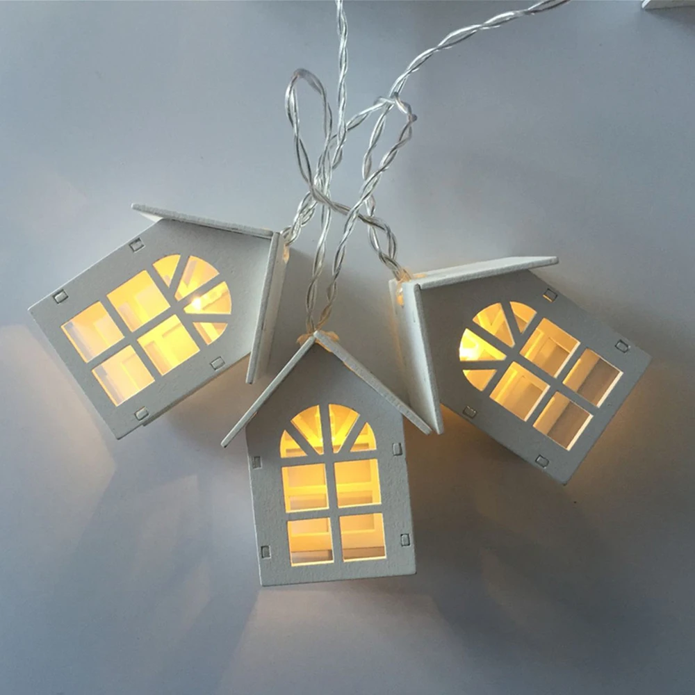 New LED Garland Chalet Light 2m 10LEDs Room Decoration Light String Wedding Feast Fairy Light Nordic Light String 4