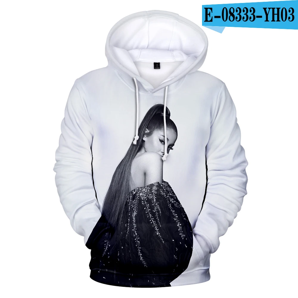 19 горячая Распродажа, толстовки с капюшоном для девочек Ariana Grande, женские и мужские свитшоты, Детская уличная одежда с капюшоном, Женский пуловер, модные топы с 3D рисунком - Цвет: 3D