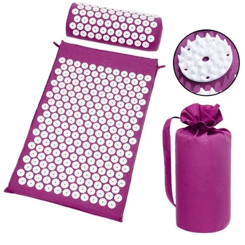 

Massager Cushion Body Head Acupressure Mat/Pillow Massage Mat Sets Relieve Back Body Pain Spike Mat Carpet Yoga Relaxation Mat