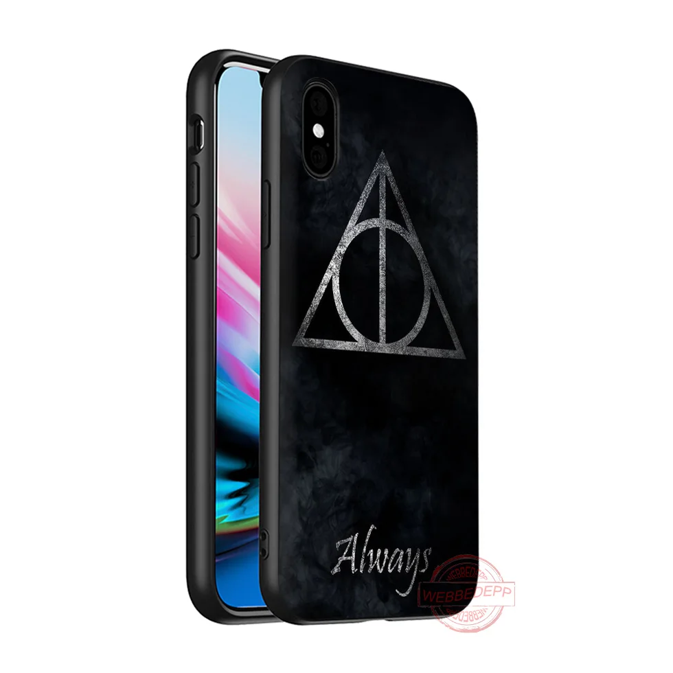 4 WEBBEDEPP Deathly Hallows логотип мягкий Силиконовый ТПУ чехол для телефона для iPhone 5 6 7 8 Plus X XS XR XS Max 11proMax - Цвет: 4