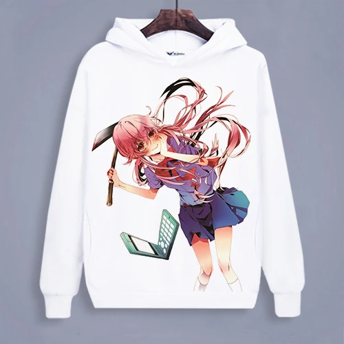 Косплей в стиле манги Future Diary Толстовка Mirai Nikki Gasai Yuno толстовки Amano Yukiteru зима осень флисовые толстовки Повседневный пуловер - Цвет: 12
