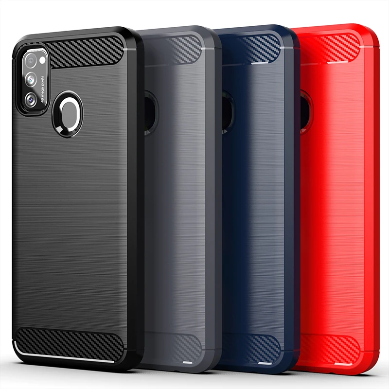 For Huawei P Smart 2019 2020 Case Cover P Smart Z S Pro Plus Anti-knock Bumper Soft Carbon Fiber Phone Back Case P Smart 2021