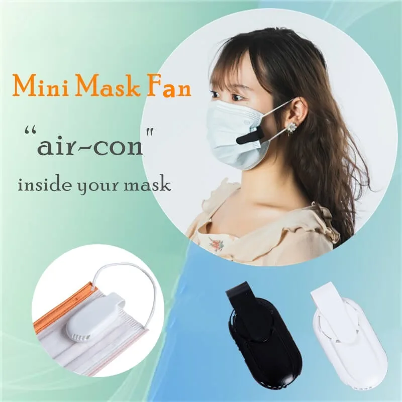 

Reusable Breathable USB Charge Portable Fan For Face Mask Mini Summer Cooling Mask Fan 300mAh Brushless Motor High Quality