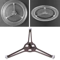 Plateau en forme de Triangle pour micro-ondes, pièces de rechange pour four à micro-ondes, plaque en verre plat de 24.5cm, 1 pièce 1