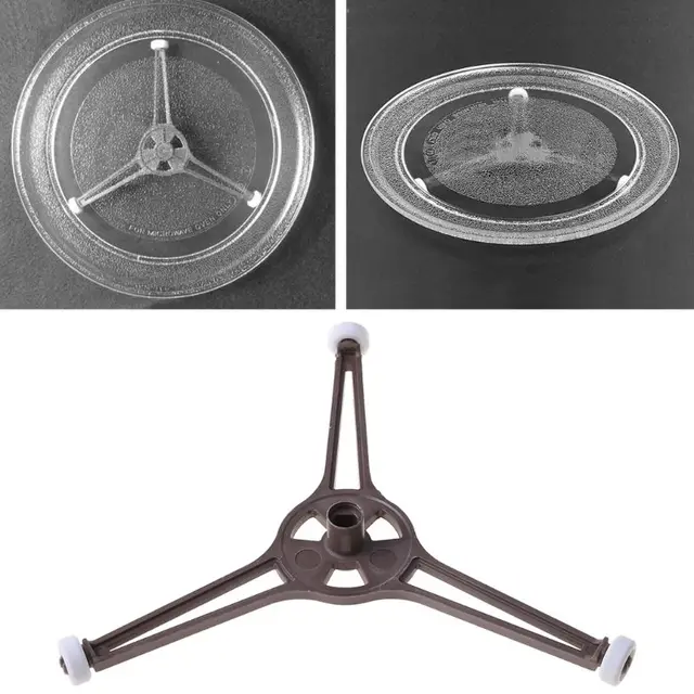 Plateau en forme de Triangle pour micro-ondes, pièces de rechange pour four à micro-ondes, plaque en verre plat de 24.5cm, 1 pièce 1