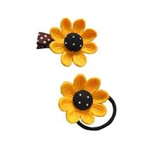 Заколки для маленьких девочек; заколки для волос; аксессуары для волос; галстук для новорожденных; Фирменная Новинка; Милая повязка для волос с цветком подсолнуха