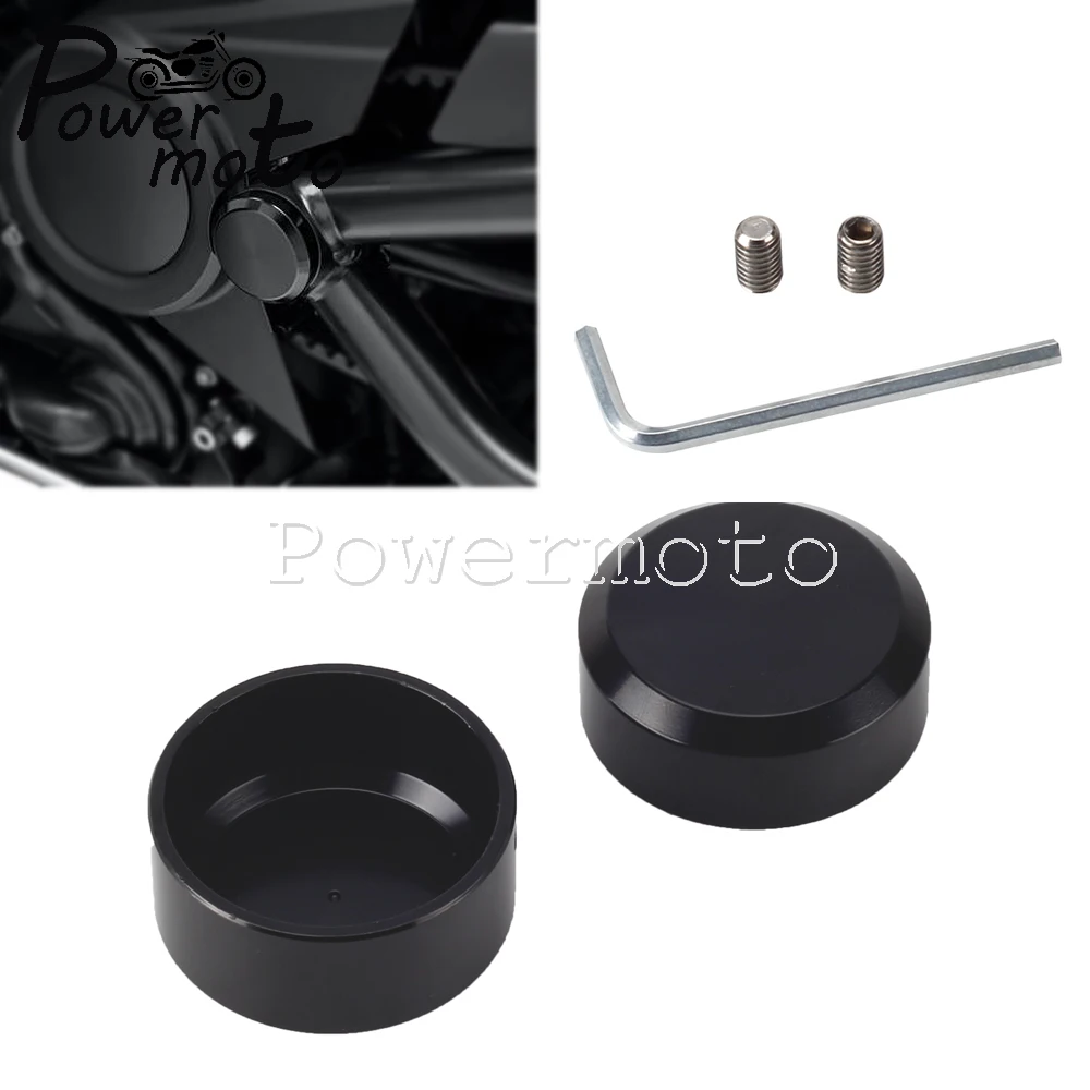 Electroplate Axle Nut Cover,Motorcycle Aluminum Alloy Axle Cover Chrome Thin Cut Nut Black Replacement Accessory