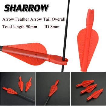 

20/50pc Archery Arrow Feather Arrow Tail ID 8mm plastic Arrow Vanes DIY Wooden/Fiberglass/Carbon Arrow Shooting Accessories
