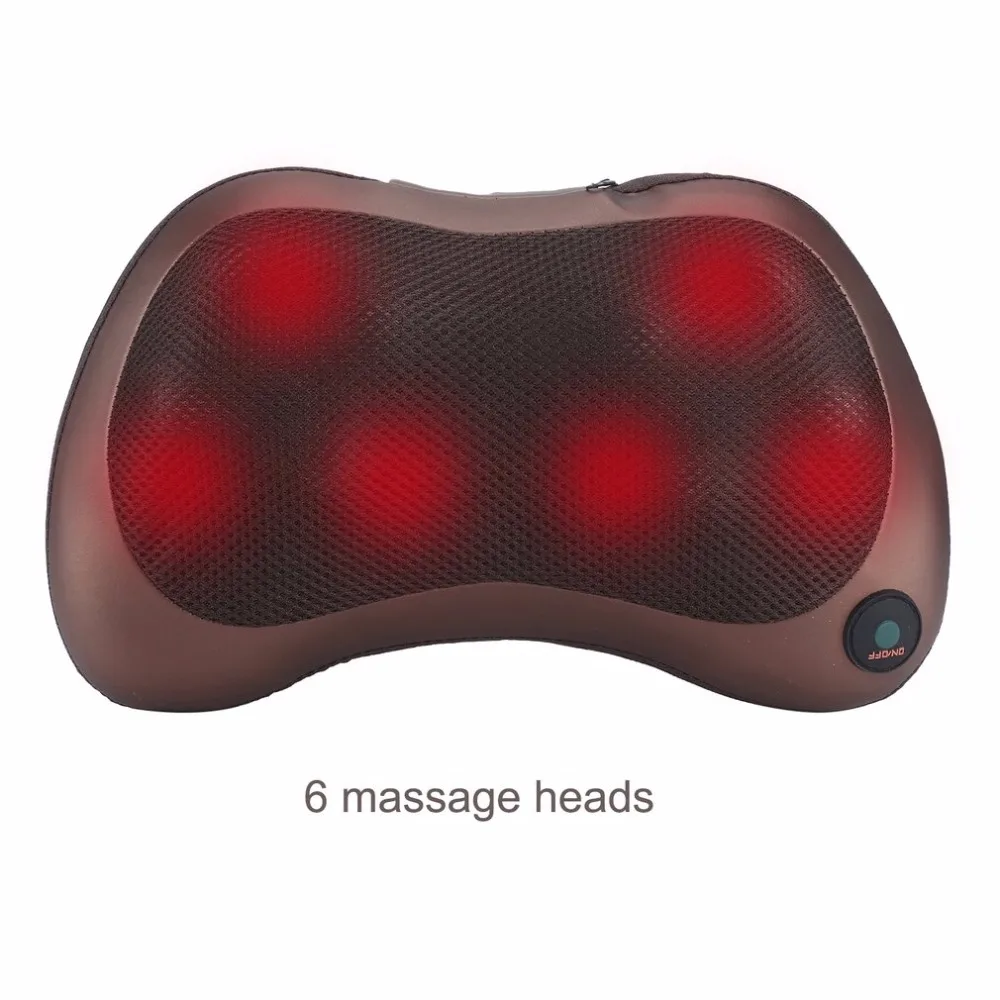 

Multi-function Body Neck Waist Back Leg Massager Pillow Cushion Electric Infrared Heating Massager Dual-use Car Home Massage New