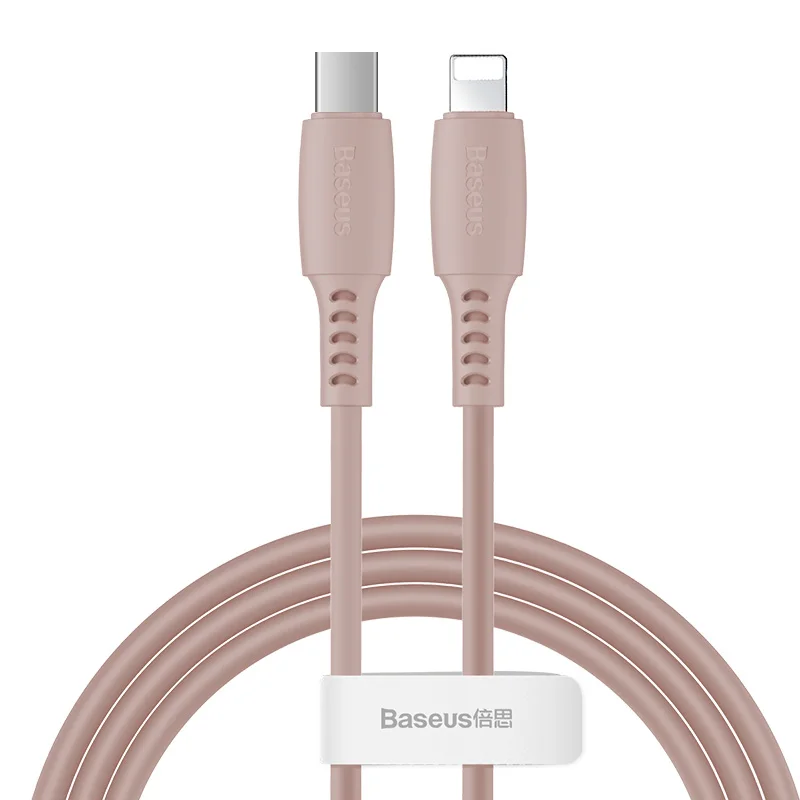 Baseus кабель USB Type C для iPhone Xr 11Pro Max юсб кабель PD 18 Вт Быстрая зарядка type C кабель для iPhone зарядное устройство Macbook Pro usb type C провод зарядка для айфона USB шнур быстрая зарядка - Цвет: Pink