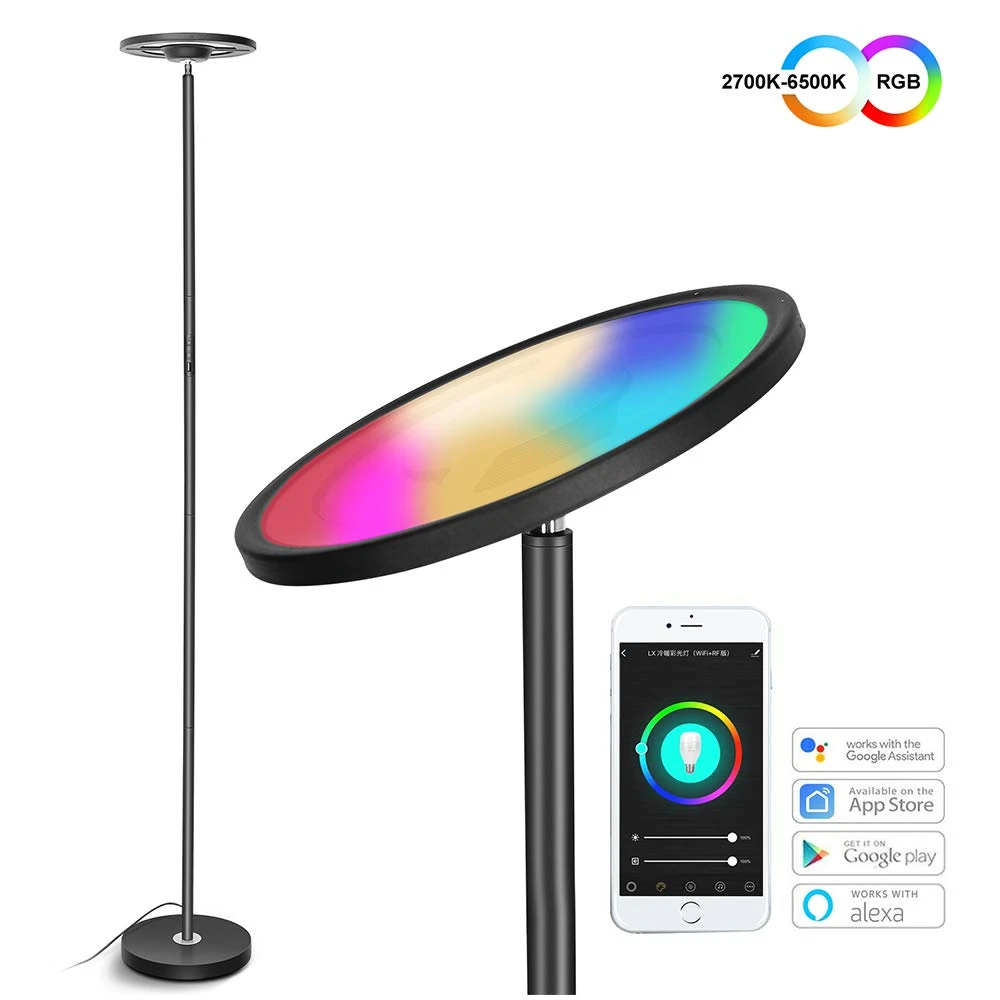 Modern Led Floor Lamp Smart Wifi Remote Control Dimmable Standing Lamps Led Corner Light With Usb Charging Port For Living Room Floor Lamps Aliexpress