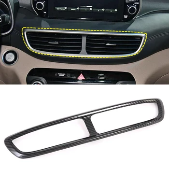 

For Hyundai Tucson 2019 2020 Car Styling ABS Carbon Fiber Interior Middle Console Air Vent Outlet Cover Trim Accessories