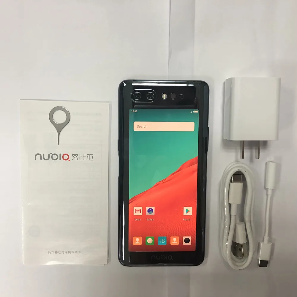 Zte Nubia X мобильного телефона 6 Гб 64 Гб Snapdragon 845 Octa Core 6,26+ 5,1 inch двойной Экран 16+ 24 Мп Камера 3800 мА/ч, отпечаток пальца
