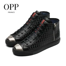 Из полиуретана с открытыми порами ботильоны; ботинки в байкерском стиле в стиле панк из натуральной кожи; обувь с высоким берцем и на высокой платформе; Мужская повседневная кожаная обувь для мужские Ботинки Зимняя обувь