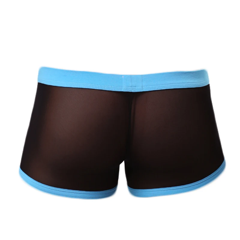 Повседневные сетчатые мужские боксеры ультратонкие прозрачные трусы