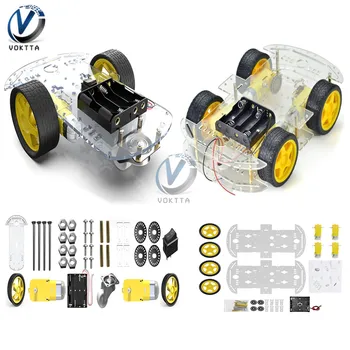 

Electronic Smart Robot Car Chassis Kit 2WD/4WD Smart Car Kit Speed Encoder Battery Box Obstacle Avoidance Intelligent Car Diy
