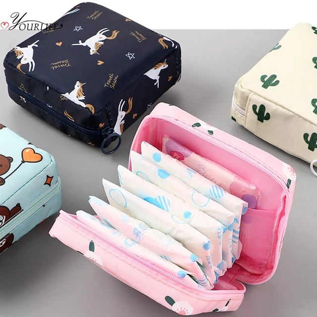 Girls Sanitary Napkin Tampon Storage Bag Tampon Holder Organizer Women  Napkin Purse Makeup Bag Portable Sanitary Pad Pouch - AliExpress