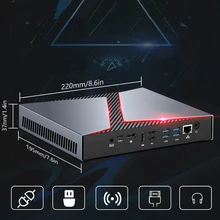 Mini pc i7 i9 Windows 10 Minipc Gamer 9th GTX 1650 ordinateur de bureau Intel Core i5 sans ventilateur 6 cœurs 12 fils PUBG