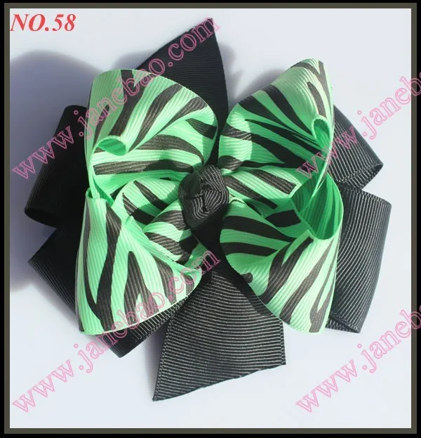 60 шт. Бутик банты для волос 4,5 ''бутик слоистых волос бант девушки волосы банты смешанные цвета
