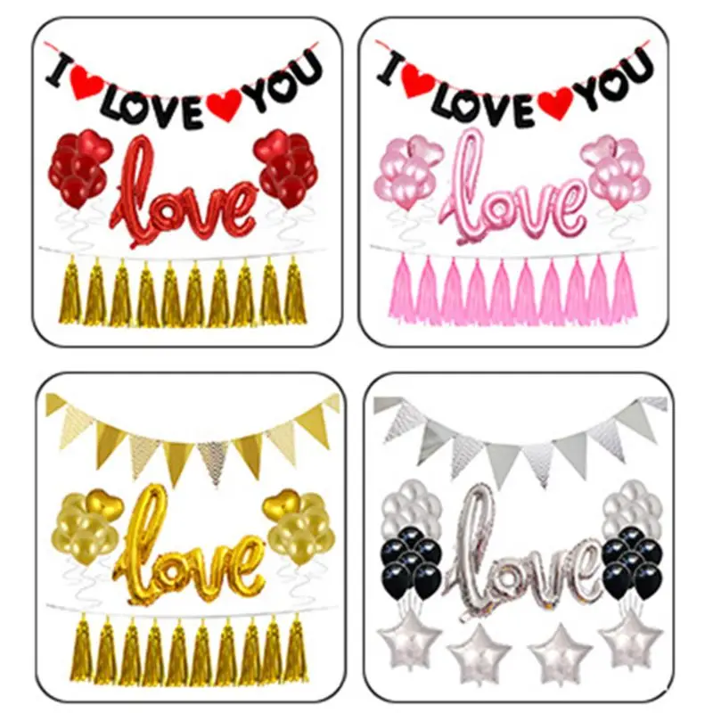 

LOVE Valentines-Day Party Supplies Love Balloons Decorations Latex Balloon kit 634E