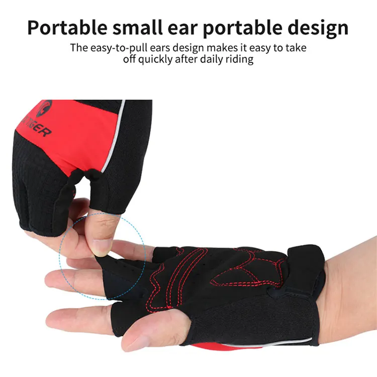 X-Tiger Anti-Slip Half Finger Cycling Gloves High Elastic Breathable MTB Bike Gloves Summer Bicycle Gym Fitness Sports Gloves