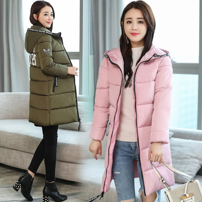 

Cotton-padded Clothes Women's Mid-length Korean-style Slim Fit Thick Large Size 2019 Winter New Style Cotton Coat Fashion Studen