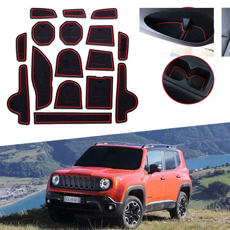 Antislip Car Door Groove Gate Slot Rubber Mat Pad Rug For Jeep