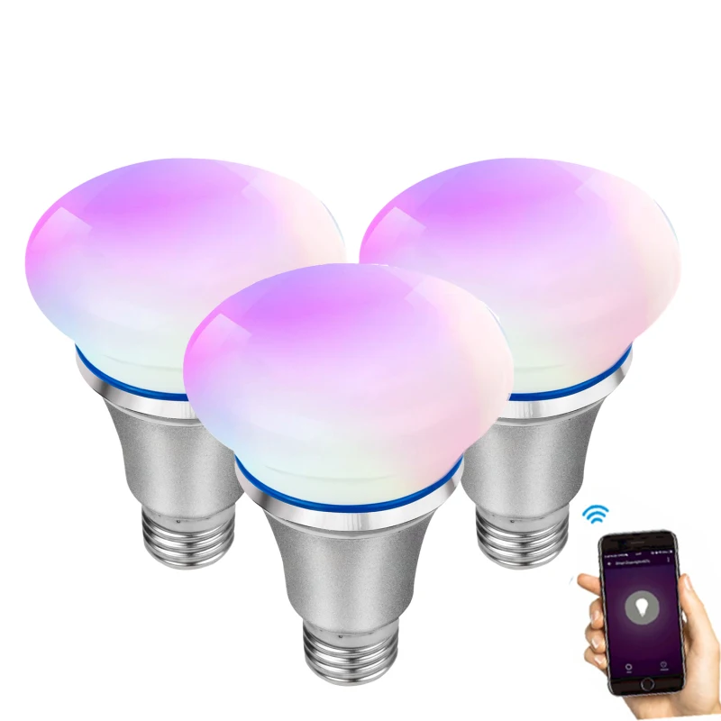 Colorful WiFi Smart House Led light RGB Wireless Remote Voice Control Intelligent Light Lamp E27 Work With Alexa Google Home