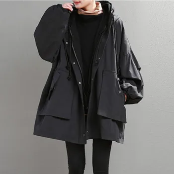 

2020 Winter Fashion New Large Size Long Oversize Jacket Plus Velvet Thick Hooded Coat Jacket Woman Cotton Coat PR013