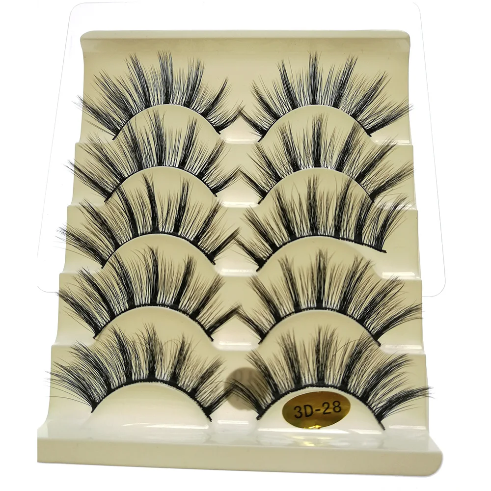 

2020 NEW 5 pairs False Mink Eyelashes 3D False Lashes Thick Crisscross Makeup Eyelash Natural Soft Fake Eye Lashes