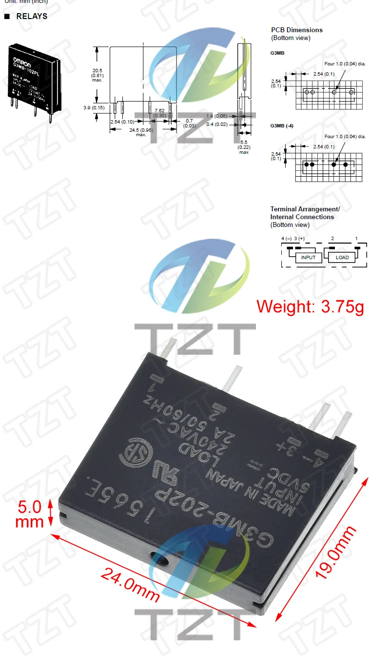 5V 12V 24V DC-AC Solid State Relais Modul G3MB-202P G3MB 202P PCB SIP SSR AC 240V 2A Snubber Schaltung Widerstand Relais Schalter – Detail 2