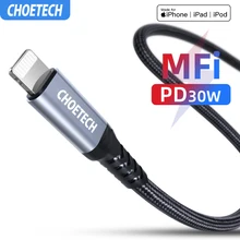 CHOETECH MFi usb type C для Lightning Кабель для iPhone 11 Pro X XS 8 PD18W быстрый USB C зарядный кабель для передачи данных для Macbook USB шнур зарядка для айфона кабель iphone