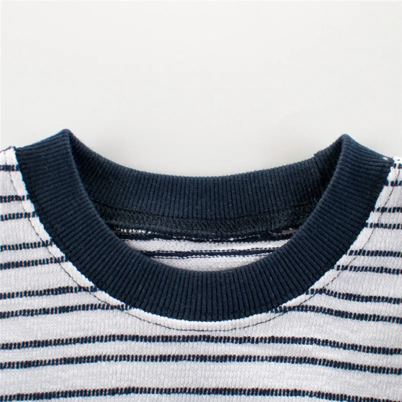 Good New 2-9Y Toddler Kids Boys Sweatshirt Top Fashion Striped Sweater Knit Crochet Warm Winter Tops 40SE16 (2)