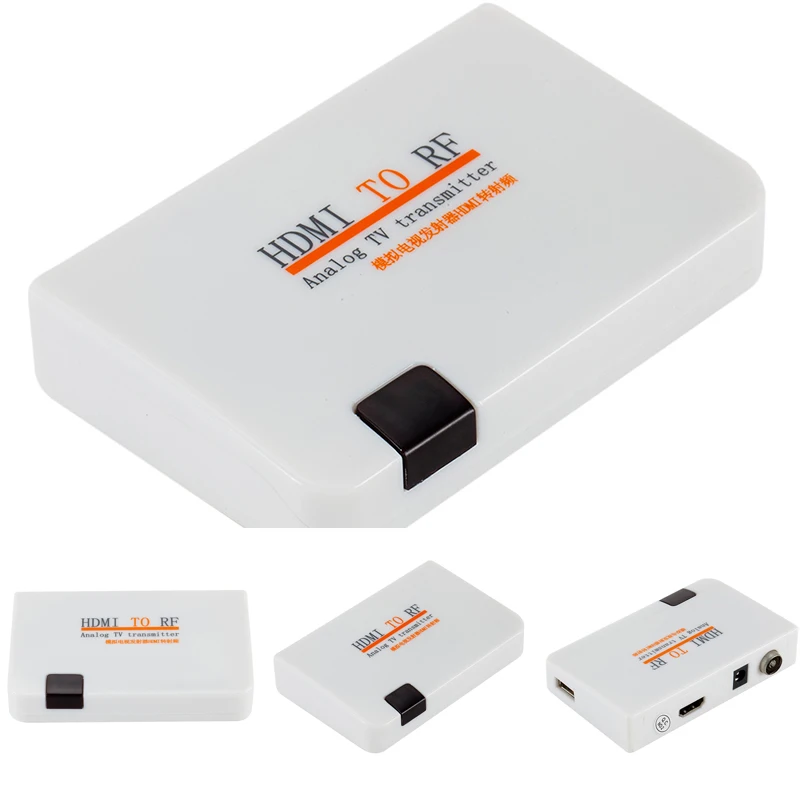 Универсальный HDMI к РЧ коаксиальный конвертер коробка адаптер кабель с пультом дистанционного управления питания