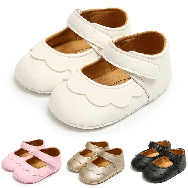 2020 Baby Shoes Infant Newborn Baby Girl Princess Non-Slip Lace Flower Baby Shoes  1