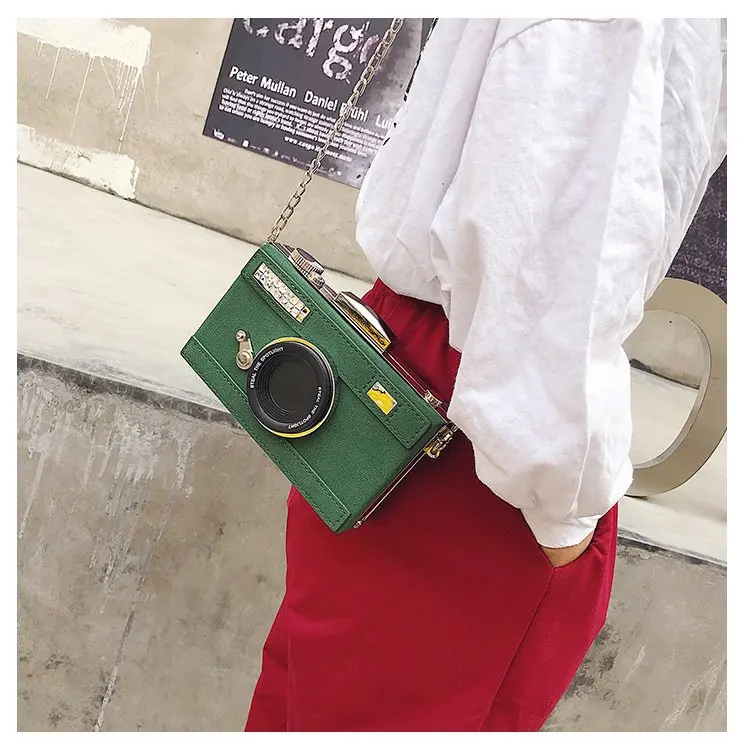 Женская Персонализированная Модная Сумка-клатч в форме камеры, Женская Повседневная мини сумка-мессенджер, маленькая сумка на плечо, кошелек