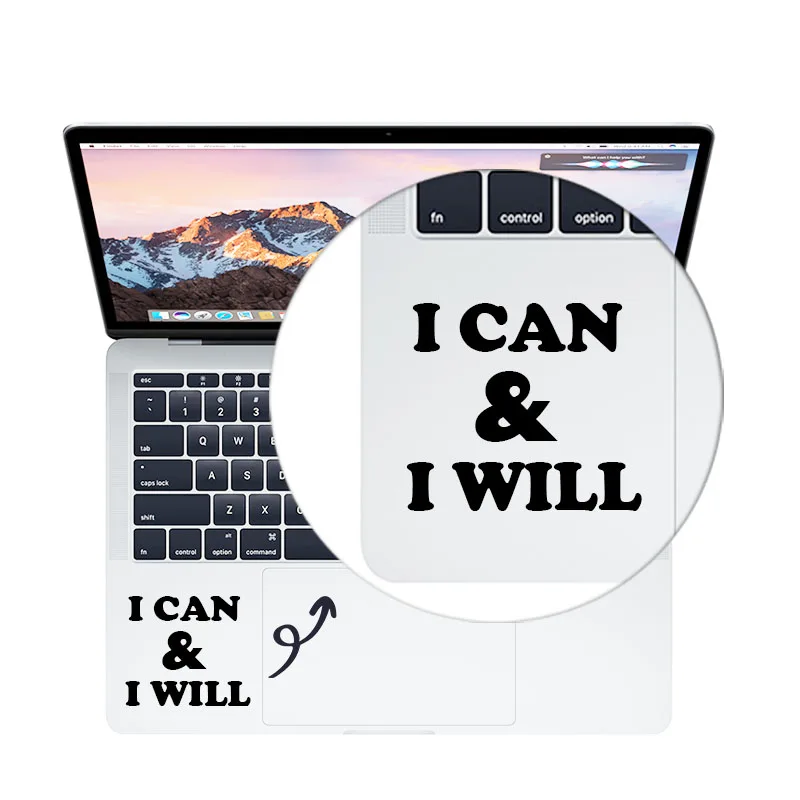 Я могу воодушевить цитаты наклейки для ноутбука MacBook Air Pro retina 11 12 13 15 дюймов Mac Book Skin notebook наклейка сенсорной панели