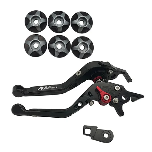 Black Gray SEMSPEED adv 150 парковочные рычаги Рамка Болт слайдер Стенд Комплект для ADV150 ADV 150 мотоцикла с ЧПУ складной тормозные рычаги - Цвет: Black Gray