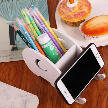 

Home Office Desktop Elephant Mobile Phone Bracket Stationery Pencil Holder Phone Holder Pen Bracket Stand Storage Rack
