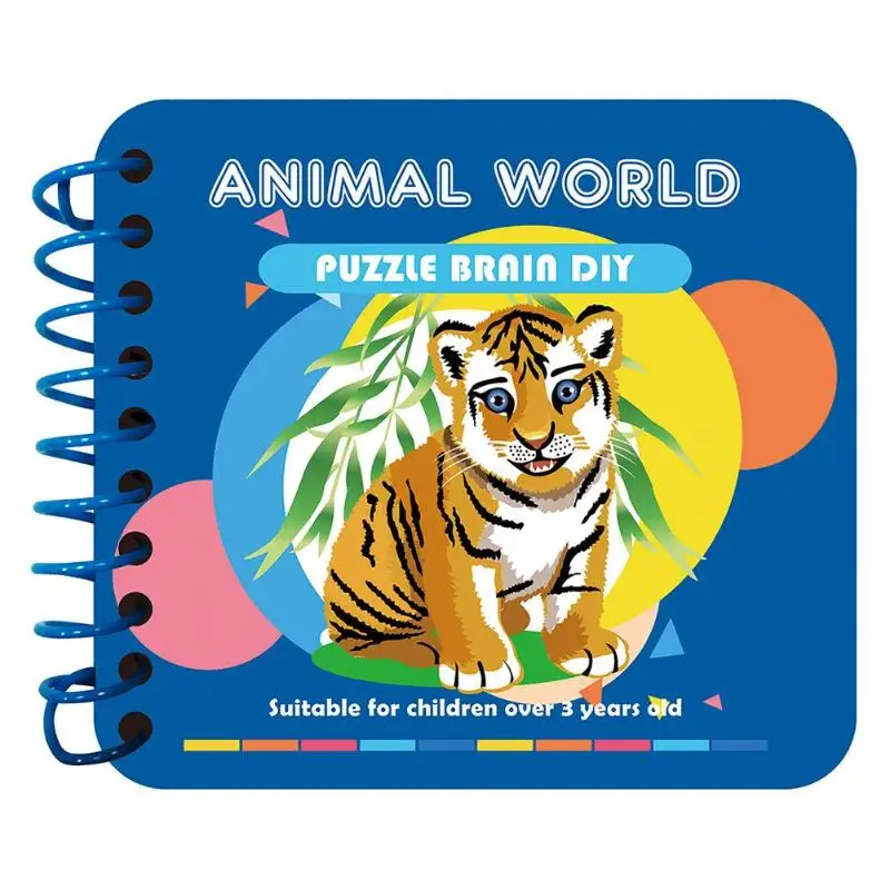 

Diamond Painting Card Books Animal Fruit DIY Kids Knowledge Learning Cardboard Part Drill Handmade Puzzle Readings